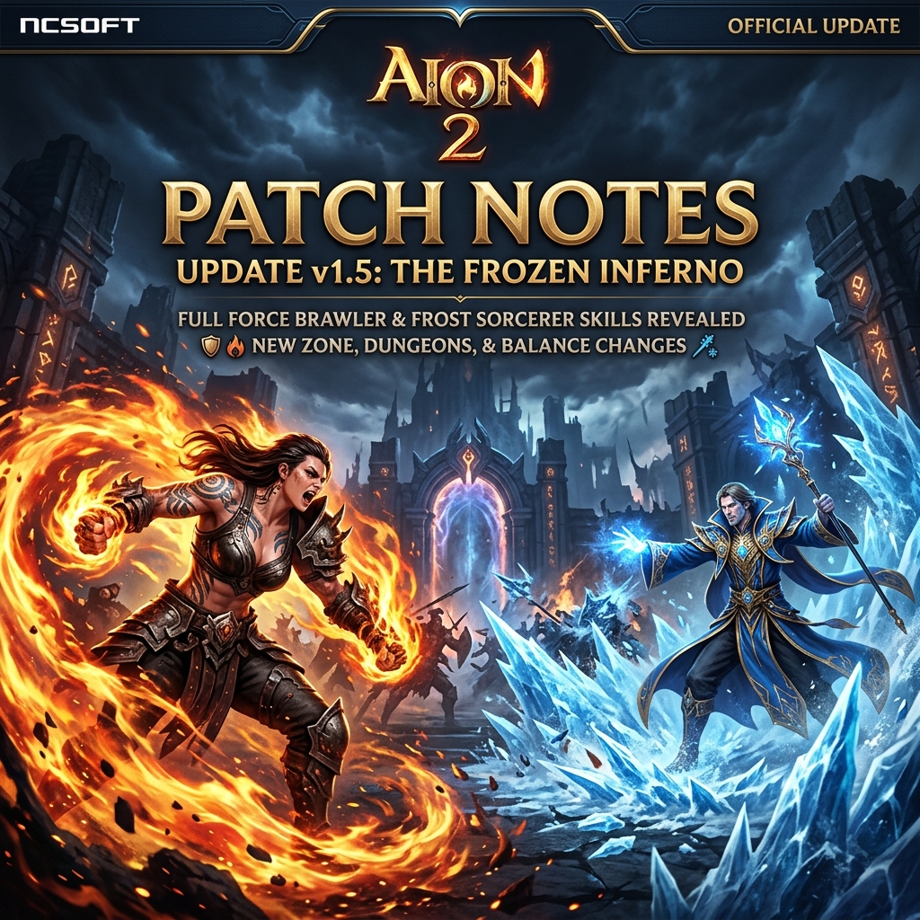 Notas Oficiales del Parche AION 2 — 29 de Julio de 2026